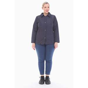 Chaqueta Acolchada Azul Marino con Cuello Polo Vetre para Mujer, Abrigo Cálido de Temporada, 75 cm, Tallas 40-60, Resistente al Agua, Forro de Satén - Product Image 2
