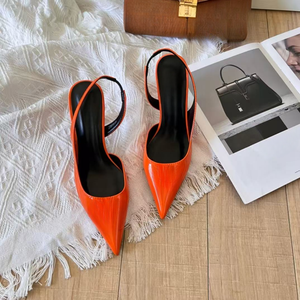 Zapatos de Tacón Alto para Mujer, Diseño Retro, Versátiles, Cómodos, de Cuero, con Punta en Pico, Suaves y Transpirables para Primavera y Otoño - Product Image 2