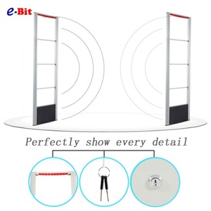 E-<b>Bit</b> RF-002 EAS <b>Security</b> Gate 8.2MHz 1.2-1.8m Detection Range Aluminum Alloy Black & Grey Retail Anti-Theft Commercial Use - Product Image 2