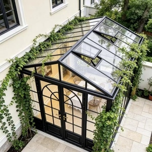 Véranda en verre toutes saisons, structure en aluminium durable, résistante au vent et à la pluie, pour villa, terrasse et <span class=keywords><strong>jardin</strong></span> - Product Image 6
