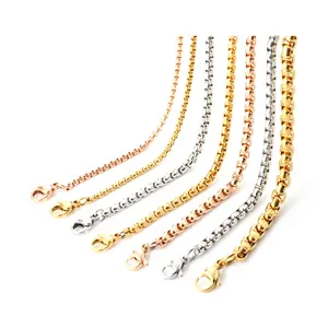 Ottone collana in acciaio inox gioielli in oro 925 Sterling Silver Chain Link gioielli fare forniture