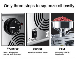 Thép không gỉ khai thác dầu máy cho hộ gia đình và thương mại sử dụng kiểm soát nhiệt độ hạt lanh và đậu phộng khai thác dầu - Product Image 4