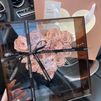 Hadiah Hari Valentine bunga kering selamanya abadi, mawar abadi desain CD bunga yang diawetkan