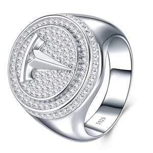 Anillo de Moissanita Redondo Estilo Iced Out Tesla con Certificado GRA, Plata 925 Chapada en Platino, Joyería de Lujo Hip Hop, Anillo de Moissanita para Hombre - Product Image 5