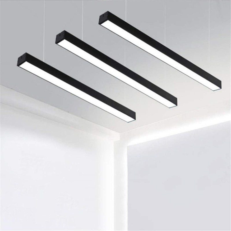Indoor Nordic Modern Ceiling Lamp Luxury Black Led Hanging Lights 4ft 8ft Home Office Chandelier Pendant Light