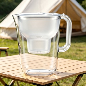 <span class=keywords><strong>Carafe</strong></span> à eau potable HS528-F003, 7 tasses, 2,4 L au total, 1,2 L filtré, certifiée UL, usine certifiée ISO 9001, eau fraîche pour la consommation quotidienne - Product Image 2