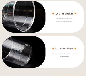 Factory Supplier 12oz 16oz 20oz 24oz Transparent Bubble Tea <b>Cup</b> PET Cold <b>Drink</b> Disposable <b>Plastic</b> <b>Cup</b> With Dome Lid - Product Image 3