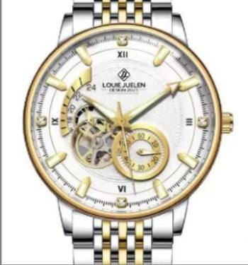 เข็มขัดเหล็กเคลือบเล็บสีขาวชุดนักบิน L-9168สีทองผิวด้านนอก