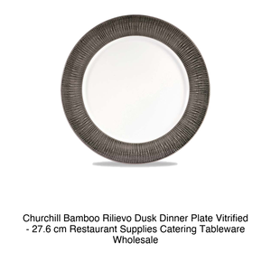 Assiette plate Bamboo Relief Dusk 27,6 cm Churchill Vitrified -12-Dubalf58 - Product Image 2