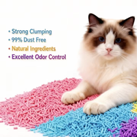 Muestras Gratis: Arena para Gatos Ecológica de Almidón de Maíz y Fibra de Guisante, Baja en Polvo, Fuerte Aglutinación, Desodorizante, Pellets Desechables por el Inodoro, 2.5kg/7L