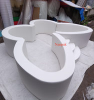 Piscine à balles souple personnalisée en forme de Mickey, piscine à balles sensorielle en mousse blanche beige pour la location et l'engagement pour les fêtes et événements des tout-petits et des enfants