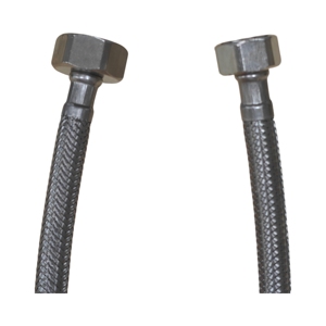 Raccord <span class=keywords><strong>d</strong></span>'<span class=keywords><strong>eau</strong></span> en laiton tressé nickelé avec joint EPDM, en acier inoxydable 304, F1/2*F3/8 DN8, pour toilettes et lavabos, vente directe usine - Product Image 2