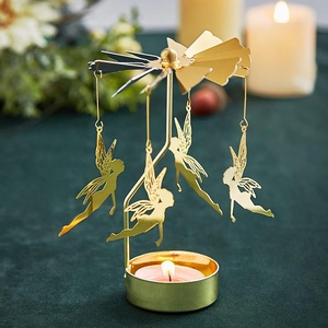 Wholesale Rotating <strong>Candle</strong> <strong>Holder</strong> Christmas Wedding Gifts Custom Logo Tealight Metal Carousel <strong>Candle</strong> <strong>Holder</strong> - Product Image 2
