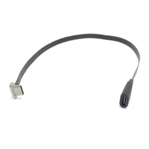 Customizable USB 2.0 3.0 Angle Type C Male to Type C Female Flat Slim Thin Ribbon FPC FFC Extension Cable for Machine