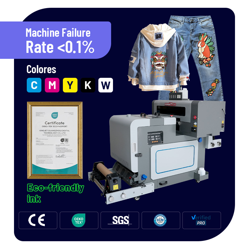 A3 60cm I3200 T Shirt Cloth Sticker Garment A3 Dtf All In One Model M 30 Textile Desktop Small Business Dual Dtf