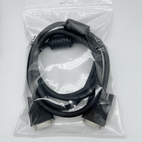 Kabel monitor komputer VGA HD15PIN kabel pria Putar kabel Video VGA dengan cincin magnet ganda 3 + 6 D-SUB 15P