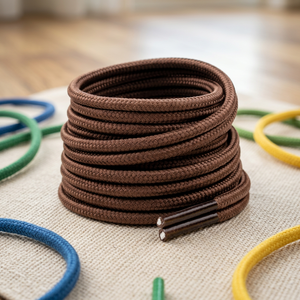 Cordones Redondos Trenzados de Color Sólido, Material Textil para Zapatillas Deportivas - Product Image 2