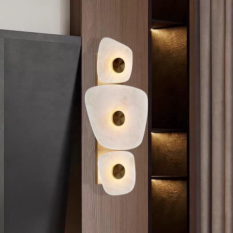 Modern 3D LED Art Wall Sconce – Luxury Marble Decorative Wall Lamp - View 5