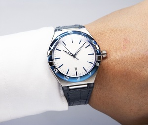 Montre pour homme de luxe, marque haut de gamme, mécanique automatique, acier inoxydable, bracelet en cuir véritable, verre saphir, étanche 50 bars, haute qualité - Product Image 4