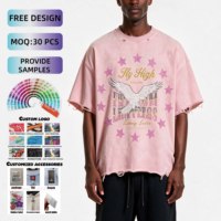 Camiseta de punto vintage para hombre, 100% algodón, lavado ácido, efecto desgastado, corte regular, manga corta, secado rápido, resistente al sol