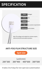 Película <span class=keywords><strong>Antivaho</strong></span> para Espejo de Baño, Desempañador de 12V para Mascotas - Product Image 3