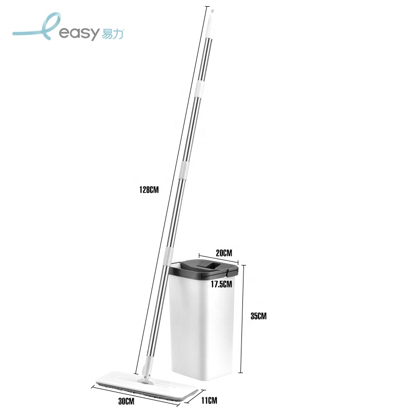 Плоская швабра и ведро для мытья пола