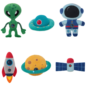 Juego de Juguetes Ecológicos para Mascotas con Diseño de Astronauta y Cohete, Juguetes Masticables para Perros con Sonido, para la Salud Dental de los Cachorros - Product Image 1
