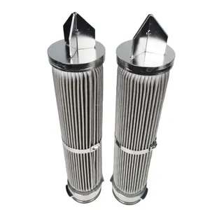 Pleated Sintered Metal Fibre Filter Cartridges for powder recovery filtration