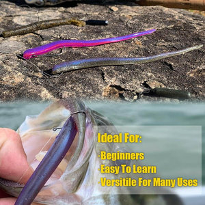 Pesca Drop Shot Rigs Wacky Hooks <span class=keywords><strong>Sinker</strong></span> Weights Fluorocarbon <span class=keywords><strong>Line</strong></span> Swivel para Bass - Product Image 6