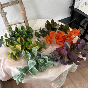 Yopin-5154 Groothandel Real Touch 3d Gedrukt Kunstbonenblad Met Lange Steel Voor Thuis Bruiloft Decoratie - Product Image 6