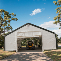 Industriel Extérieur Manuel 40x60ft 12x18m PE/PVC Toit Dôme Garages Auvents Carports Entrepôt Stockage Abri