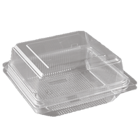 Boîte à gâteau rectangulaire transparente jetable, boîte à gâteau en plastique transparent avec charnière, boîte à nourriture à emporter, boîte à clapet, décoration de gâteau