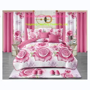 Factory Wholesale Bedspread Set 24pcs Bed Sheet With Curtains King Size 24 Pcs Bedding Set And Set Bathroom