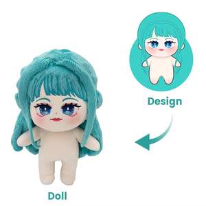 Maßgefertigtes Cartoon-Charakter-Design Superweiche Plüschpuppe Umweltfreundlich 20CM Niedliches Mini-Idol-Star-Kleidungsspielzeug zur Heimdekoration - Product Image 2