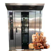 Four rotatif automatique diesel/électrique pour boulangerie, 12/16/32/64 plateaux, pour pain, baguette, biscuits, toasts, croissants