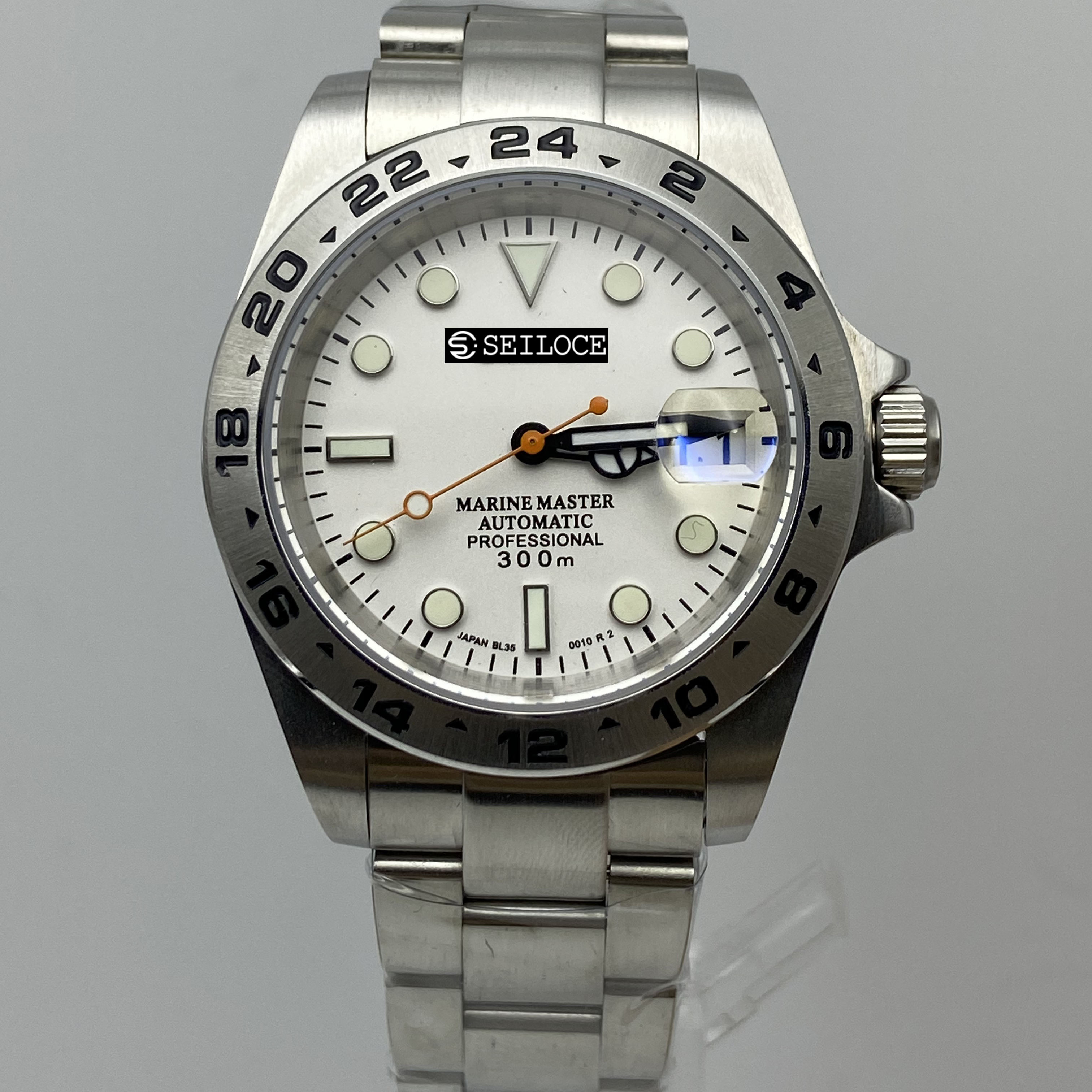 Silver Case+White Dial