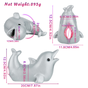 Masturbador masculino con forma <span class=keywords><strong>de</strong></span> delfín <span class=keywords><strong>de</strong></span> doble canal, juguete sexual realista, Vagina, Animal, coño, hombre, Stroker, FantasyOnahole - Product Image 5