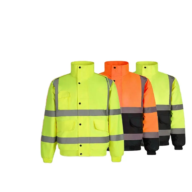 Colarinho alto outono inverno fabricantes direto oi vis coldproof impermeável reflexivo mineração segurança jaqueta
