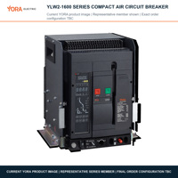 Disjoncteur compact YORA ACB YLW2-1600 630A 1250A 400V 690V à haute capacité de coupure, type extractible, 50Hz CQC IP30