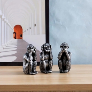 Figurines de <span class=keywords><strong>singes</strong></span> en résine, <span class=keywords><strong>trois</strong></span> <span class=keywords><strong>singes</strong></span> <span class=keywords><strong>sages</strong></span>, pour la décoration de la maison, objet de collection, cadeau - Product Image 5