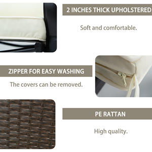 Cadeira de Balanço Moderna em Metal Branco, Estrutura Forte e Ecológica, Mobiliário Externo para Sala de Estar e Hotel - Product Image 5