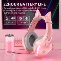 Casque de jeu sans fil PHOINIKAS Q5 pour PS4/PS5/PC/Nintendo Switch, circum-auriculaire, avec éclairage RGB 5.0 et micro détachable, idéal pour le sport