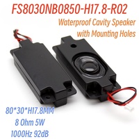 Speaker Cavity 8030 dengan Lubang Pemasangan 8 Ohm 5W Tahan Air Full Range Multimedia Enclosure Speaker dengan Konektor Kabel