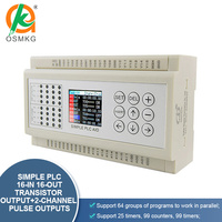 Transistor lógico programable Oshangming PLC 16 entradas 16 salidas con 2 pulsos para automatización industrial