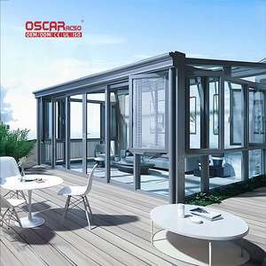 <span class=keywords><strong>Solarium</strong></span> mural en alliage d'aluminium en verre incurvé pour l'extérieur Maison personnalisée Jardin d'hiver <span class=keywords><strong>S</strong></span> Patio Deck Garden Sunroom - Product Image 3