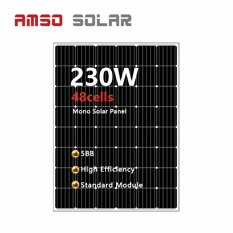 Amso Solare mono 230 watt 235 watt 240 watt 250 watt pannello solare 250 w pannelli solari fornitori