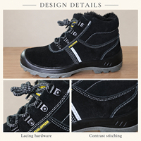 Bottines à coutures contrastées en noir avec attaches à boucles