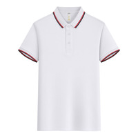 Polo blanc uni pour homme, 100 % polyester, manches courtes, tenue de travail, usage quotidien, uniforme d'été, personnalisable