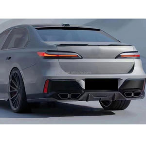 Punte di scarico dello Spoiler del diffusore del paraurti posteriore per <span class=keywords><strong>BMW</strong></span> serie 7 <span class=keywords><strong>G70</strong></span> Sport 2023 + protezione del paraurti posteriore per auto accessori per il corpo - Product Image 4