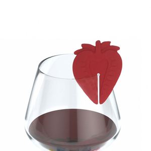 Factory Direct Supply Food Grade Silicone Wine Glass Identifiers <b>Fun</b> Fruit Shaped Drink Markers for Party - Product Image 3